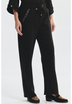 Imagen 2 del producto Pantalón Buzo Mujer Con Costura Frontal Negro