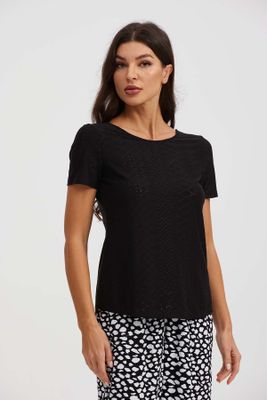 Imagen 1 del producto Polera Mujer Macramé Negro