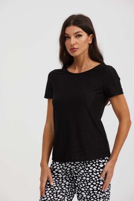Imagen 2 del producto Polera Mujer Macramé Negro
