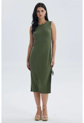 Imagen 2 del producto Vestido Mujer Largo Rib Verde Musgo
