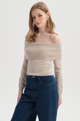 Sweater Mujer Bardot Beige
