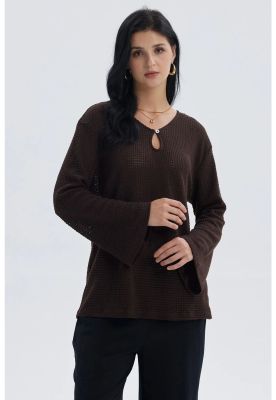 Polera Mujer Calada Salida De Baño Chocolate