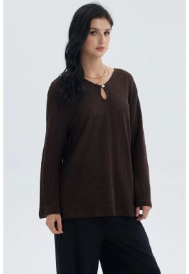 Imagen 2 del producto Polera Mujer Calada Salida De Baño Chocolate