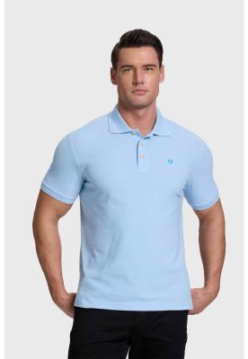 Polera Hombre Piqué Básica Celeste - ll