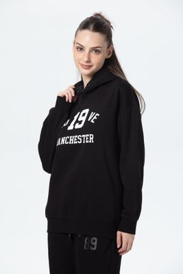 Imagen 2 del producto Polerón Mujer Oversize Print Negro