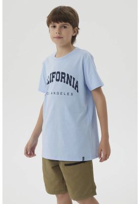 Imagen 2 del producto Polera Niño Básica Estampada Azul Claro