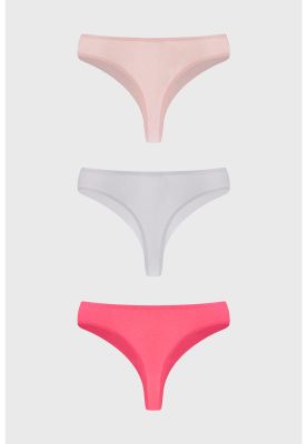 Imagen 2 del producto Calzón Mujer Colaless Tripack Liso Fucsia