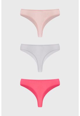 Imagen 2 del producto Calzón Mujer Colaless Tripack Liso Fucsia