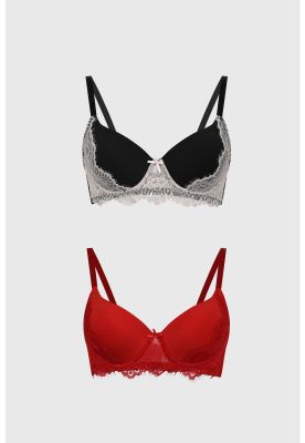 Imagen 1 del producto Sostén Mujer Bipack Algodón Juvenil Rojo