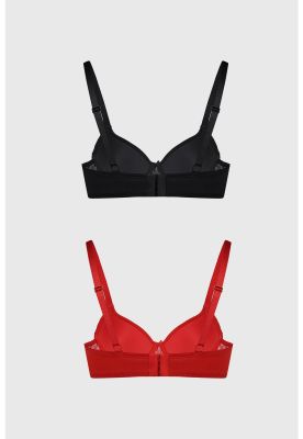 Imagen 2 del producto Sostén Mujer Bipack Algodón Juvenil Rojo