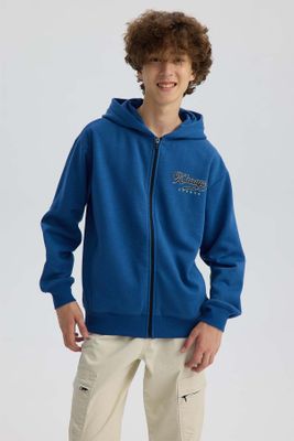 Polerón Niño Print Posicional Azul