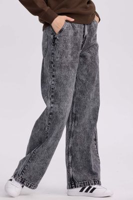 Imagen 2 del producto Jeans Mujer Wide Leg Cinturón Gris Oscuro