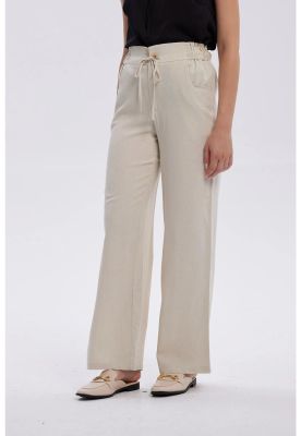 Imagen 2 del producto Pantalón Mujer Lino Amarra En Cintura Arena