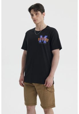 Imagen 2 del producto Polera Hombre Oversize Bordado Negro