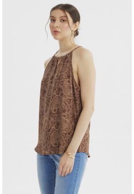 Imagen 2 del producto Blusa Mujer Halter Estampada Café Claro