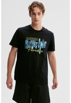 Polera Hombre Print Posicional Negro - VIII