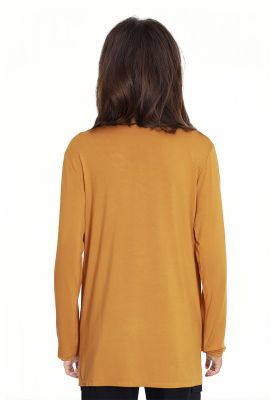 Imagen 2 del producto Polera Mujer Cuello Cruzado Mostaza