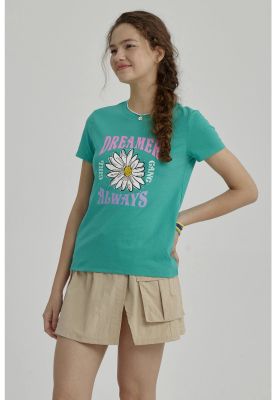 Imagen 2 del producto Polera Niña Básica Estampada Verde - lll