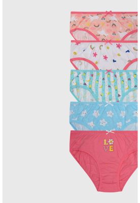 Imagen 2 del producto Calzón Niña Pack5 Pantaleta Full Rapport Rosado