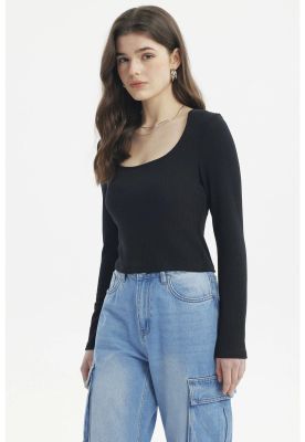 Imagen 2 del producto Polera Mujer Rib Negro - lll