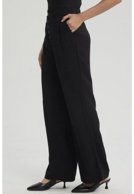 Imagen 2 del producto Pantalón Mujer Sastrero Botones Decorativo Negro