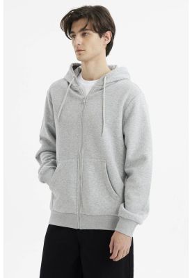 Imagen 2 del producto Polerón Hombre Full Zipper Basico Gris Melange