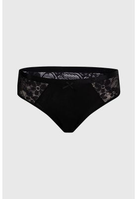 Calzón Mujer Pantaleta Con Encaje Negro