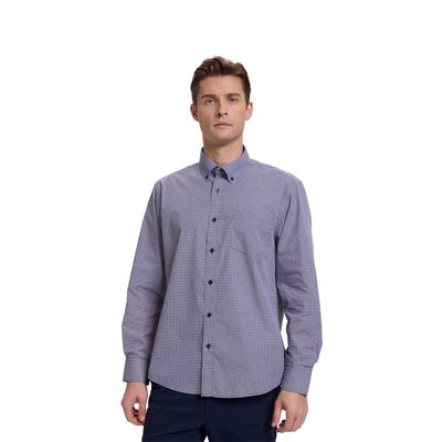 Camisa Hombre Mini Print Azul I  Fashion's Park