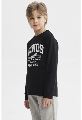 Imagen 2 del producto Polera Niño College Con Puños Negro