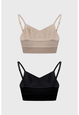 Imagen 2 del producto Sostén Mujer Bipack Peto Liso Negro