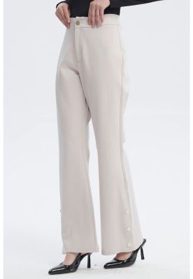Imagen 2 del producto Pantalón Mujer Leve Flare Beige