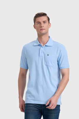 Imagen 2 del producto Polera Hombre Básica Piqué Celeste