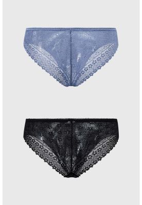 Imagen 2 del producto Calzón Mujer Bipack Encaje Gris Oscuro