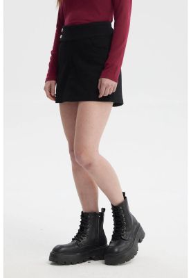 Imagen 2 del producto Falda Mujer Botones Lateral Negro