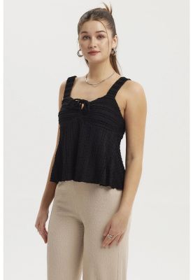 Imagen 2 del producto Polera Mujer Textura Cinta Negro