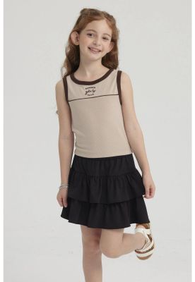 Imagen 1 del producto Polera Niña Teen Piping Frontal Beige