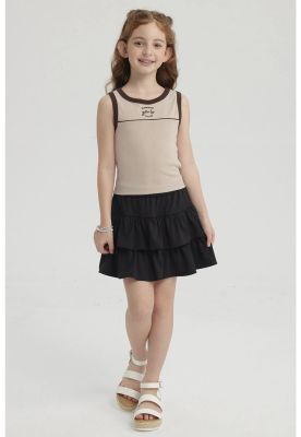 Imagen 2 del producto Polera Niña Teen Piping Frontal Beige