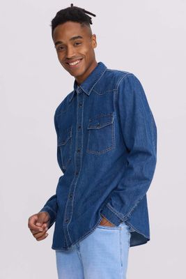 Imagen 2 del producto Camisa Hombre Denim Colores Azul