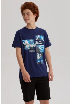 Polera Niño Print Posicional Azul Oscuro - ll