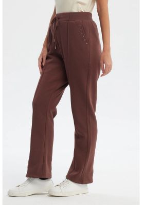 Imagen 2 del producto Pantalón Buzo Mujer Clásico Flare Café