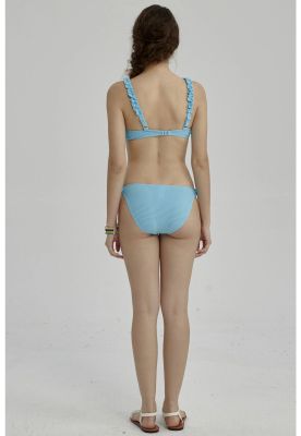 Imagen 2 del producto Traje De Baño Niña Bikini Arrugado Celeste