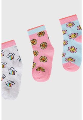 Imagen 2 del producto Calcetín Niña Tripack Rosado