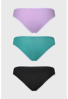 Imagen 2 del producto Calzón Mujer Tripack Bikini Liso Aqua