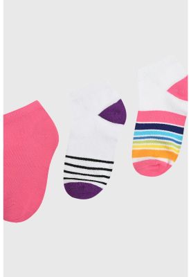 Imagen 2 del producto Calceta Deportiva Niña Tripack Fucsia - ll