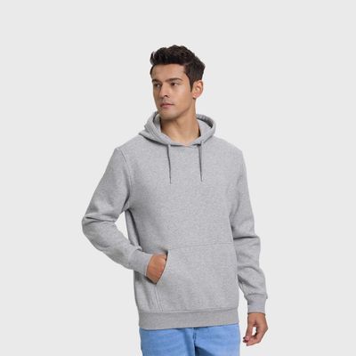 Imagen 2 del producto Polerón Hombre Hoodie Básico Gris Melange Fashion's Park