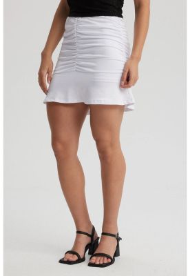 Imagen 2 del producto Falda Mujer Recogido Vuelos Blanco