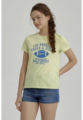 Imagen 2 del producto Polera Niña Básica Estampada Verde Claro