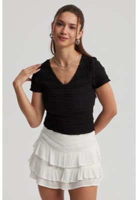 Imagen 1 del producto Polera Mujer Texturas Negro