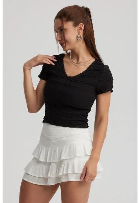 Imagen 2 del producto Polera Mujer Texturas Negro