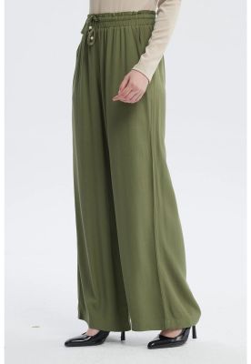 Imagen 2 del producto Pantalón Mujer Con Lazo Cintura Verde Olivo